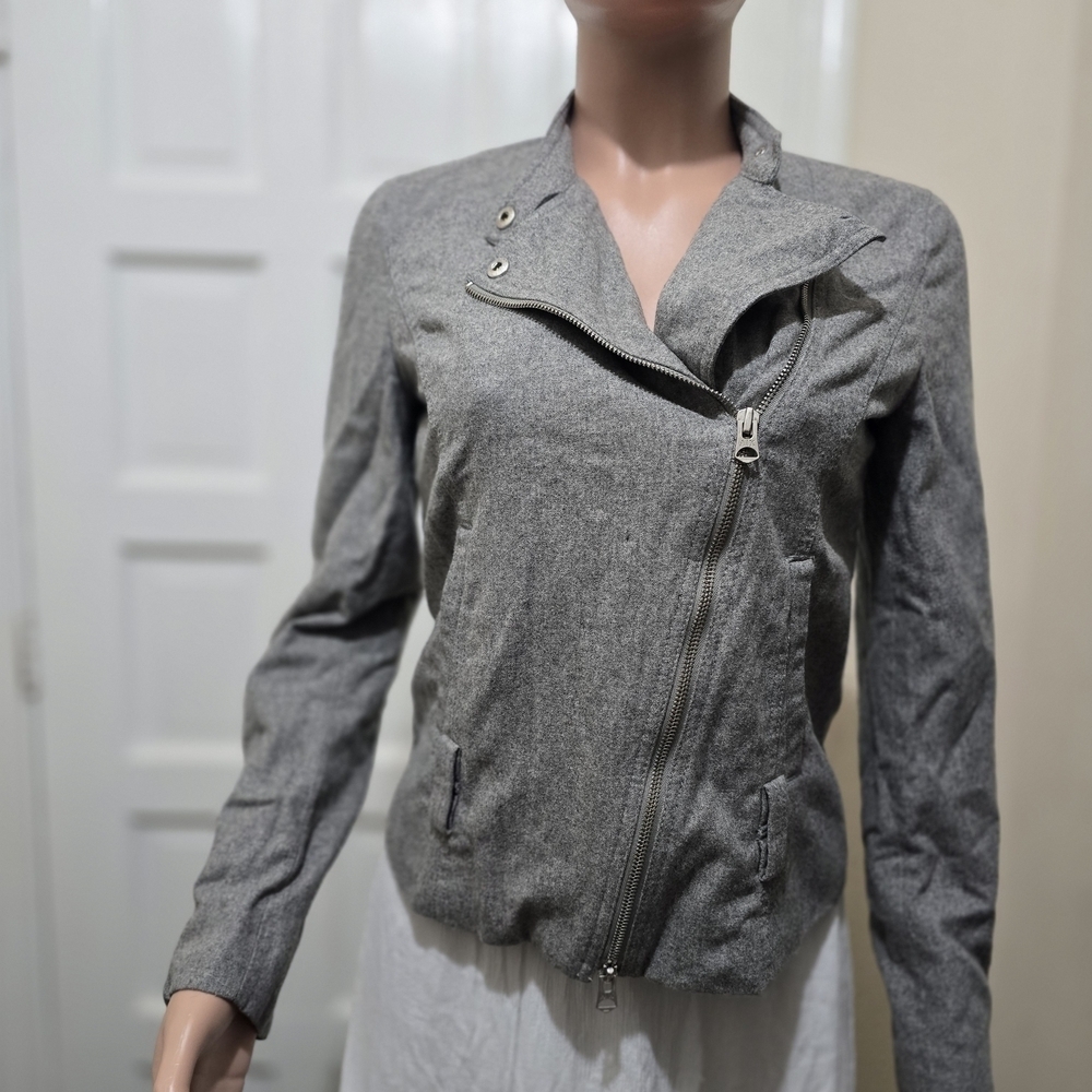Armani Exchange Gray Bomber Jacket